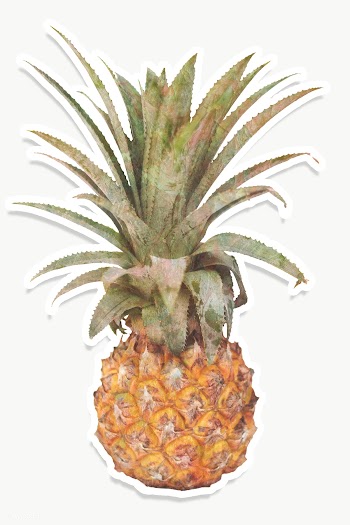 Yellow pineapple sticker design element | Free  transparent png - 2338371