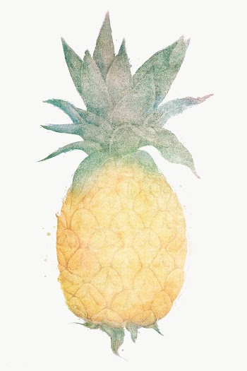 Yellow pineapple watercolor style design element | Free  transparent png - 2338214