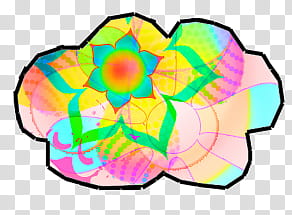 Yellow, pink, and blue abstract painting transparent background PNG clipart