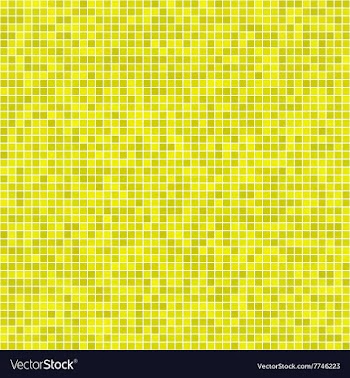 Yellow pixel mosaic background vector image