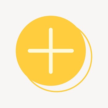 Yellow plus collage element vector | Free Vector - rawpixel