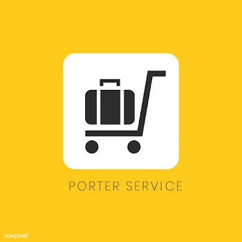 Yellow porter service icon sign vector | Free stock vector - 538372