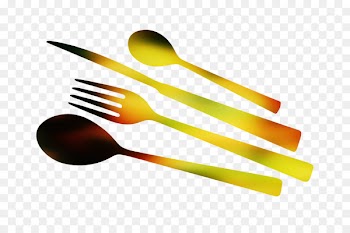 Yellow Product design Fork Spoon -  
