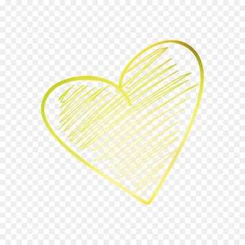 Yellow Product design Line Heart -  