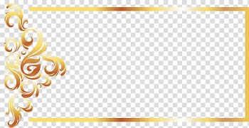 Yellow Recreation Pattern, Gold Line border European , yellow and brown gradient floral digital frame . format transparent background PNG clipart