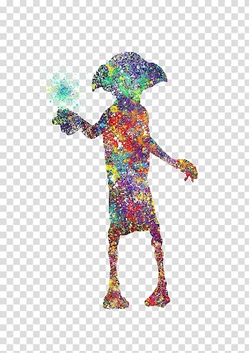 Yellow, red, and green abstract painting, Dobby the House Elf Harry Potter House-elf Character, Harry Potter transparent background PNG clipart