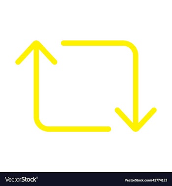 yellow retweet arrows icon