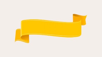 Yellow ribbon banner psd, decorative label… | Free stock illustration | High Resolution graphic
