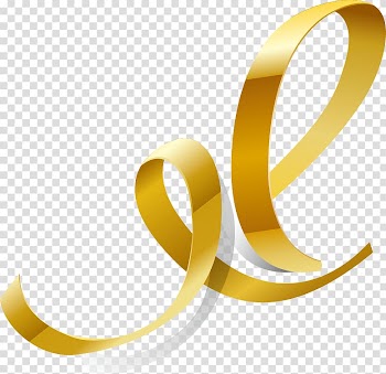 Yellow Ribbon Red Flower, Yellow Ribbon transparent background PNG clipart