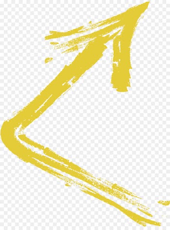 Yellow Right angle Arrow - Yellow pen right angle arrow 