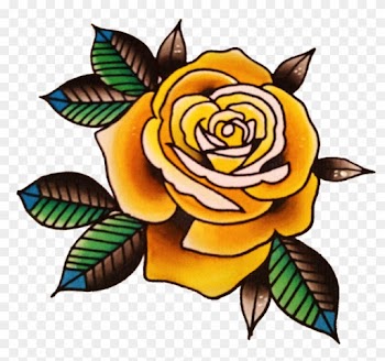 Yellow Rose Flower Free Png Transparent Images Free - Rose Tattoo Old School Png