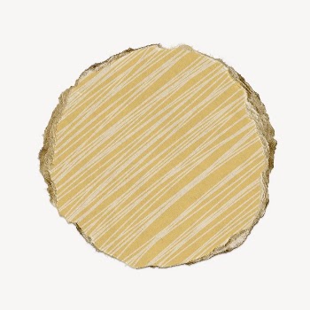 Yellow round shape collage element, | Free PSD - rawpixel