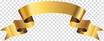 Yellow sash , Paper Banner Ribbon , GOLDEN RİBBON transparent background PNG clipart