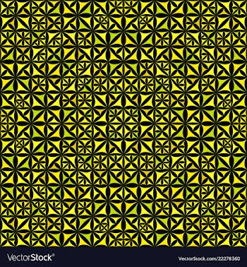Yellow seamless abstract curved triangle vector image