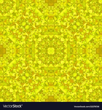 Yellow seamless abstract triangle mosaic tile vector image