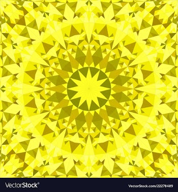 Yellow seamless abstract triangle mosaic tile vector image