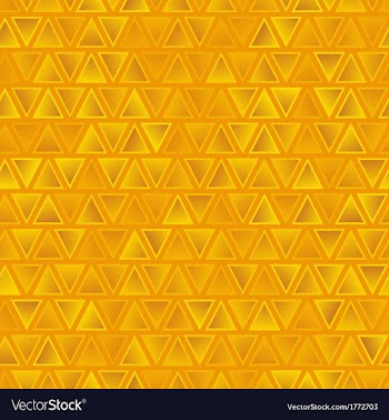 Yellow seamless abstract triangles background vector image