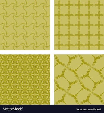Yellow seamless pattern background set vector image