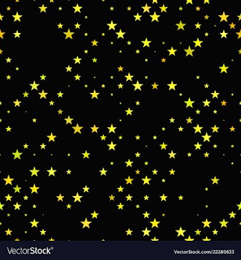 Yellow seamless pentagram star pattern background vector image