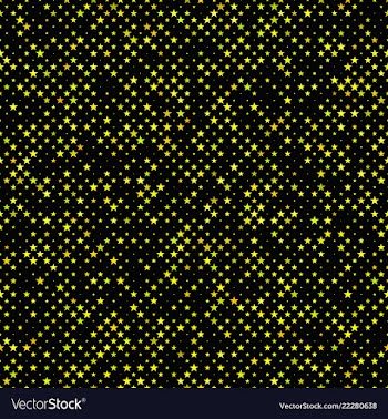 Yellow seamless pentagram star pattern background vector image
