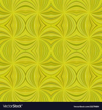 Yellow seamless psychedelic abstract curved vector image
