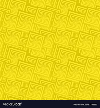 Yellow seamless square pattern background vector image