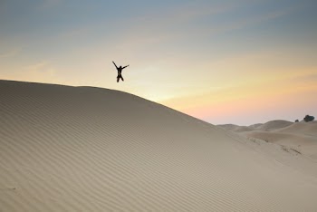Yellow Sky and Sand Dunes
