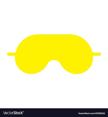 yellow sleeping mask solid icon