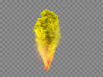 Yellow Smoke PNG Background Image