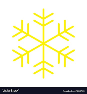yellow snowflake icon or logo