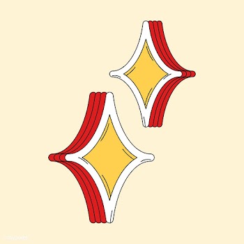 Yellow sparkling stars sticker vector | Free stock vector - 487589
