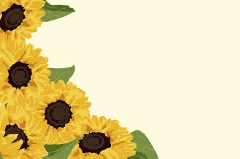 Yellow spring background, sunflower border | Free Photo Illustration - rawpixel