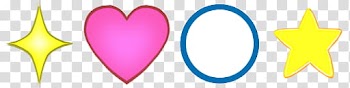 Yellow star and pink heart illustration transparent background PNG clipart