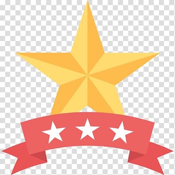 Yellow star and pink ribbon illustration, Badge Computer Icons, star badge transparent background PNG clipart