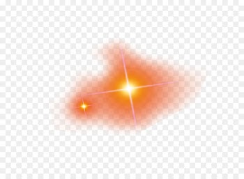 Yellow star light halo effect element 