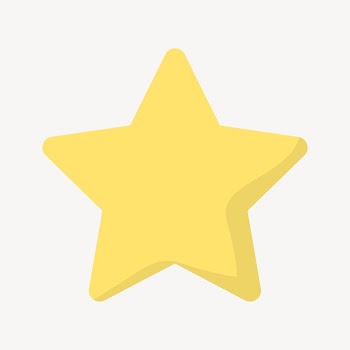 Yellow star shape collage element | Free Vector Illustration - rawpixel