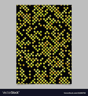 Yellow star shape pattern background brochure vector image