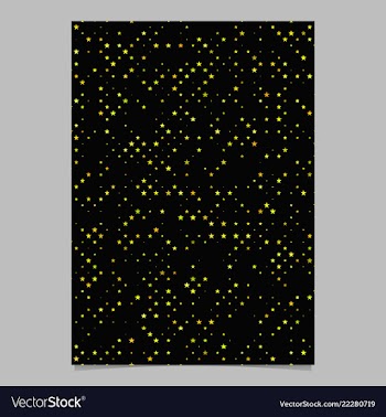 Yellow star shape pattern background brochure vector image