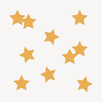 Yellow stars clipart, cute pastel | Free Vector - rawpixel
