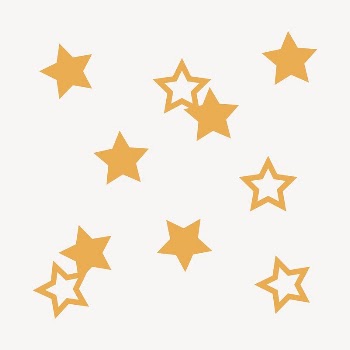 Yellow stars clipart, cute pastel | Free Vector - rawpixel