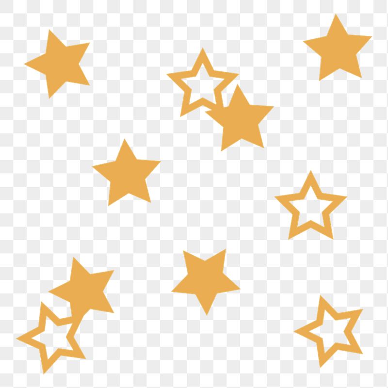 Yellow stars png sticker, cute | Free PNG - rawpixel