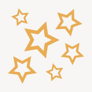 Yellow stars sticker, cute pastel | Free PSD - rawpixel