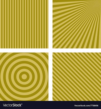 Yellow striped pattern background set vector image