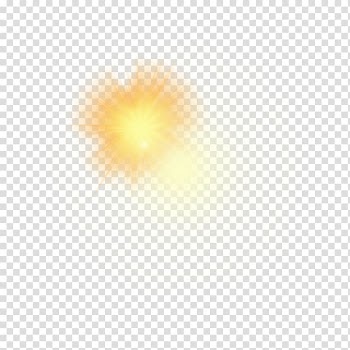 Yellow sun ray, Lighting Car Yellow Luminous efficacy, Yellow car light effect transparent background PNG clipart