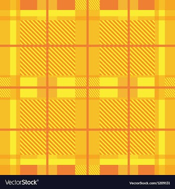 Yellow Tartan Print vector image