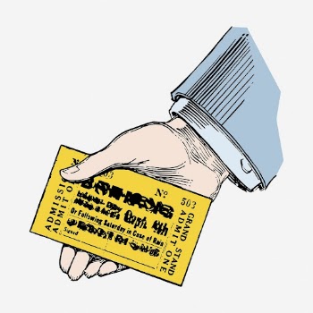 Yellow ticket illustration. Free public | Free Photo - rawpixel