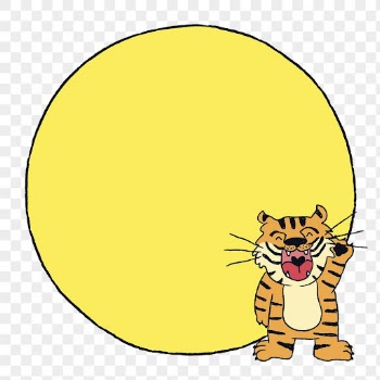 Yellow tiger png frame sticker, | Free PNG Sticker - rawpixel