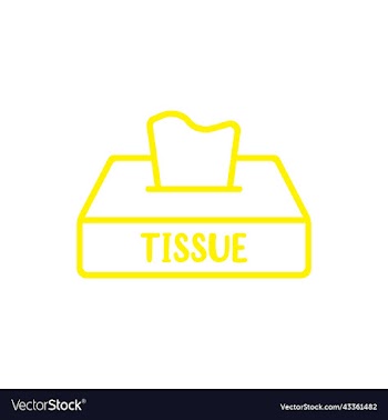 yellow tissue line icon