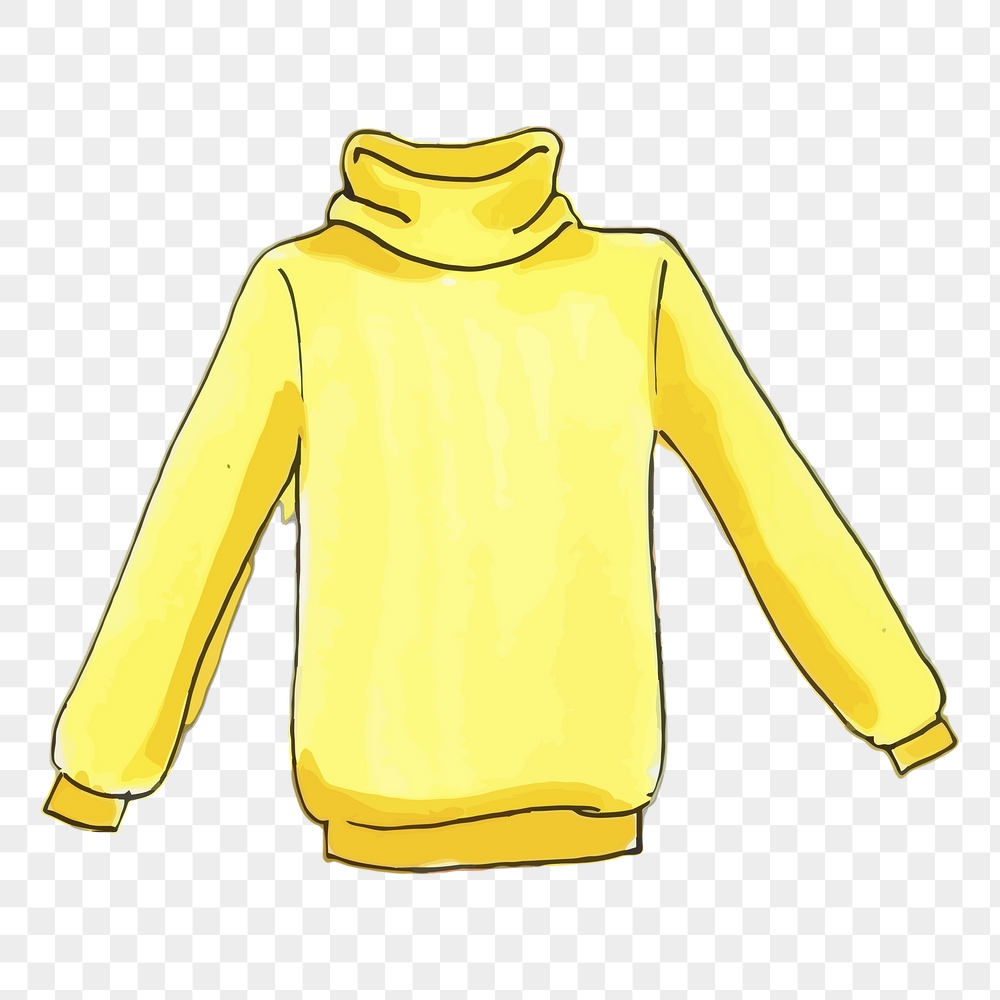 Yellow turtleneck png sticker, apparel, | Free PNG - rawpixel