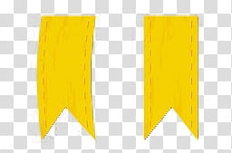 Yellow , two yellow ribbons illustration transparent background PNG clipart